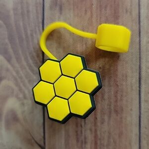 Honeycomb Silicone 10mm / 0.4 in Straw Topper Cap Accessory